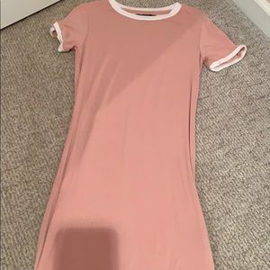 Pink body con dress